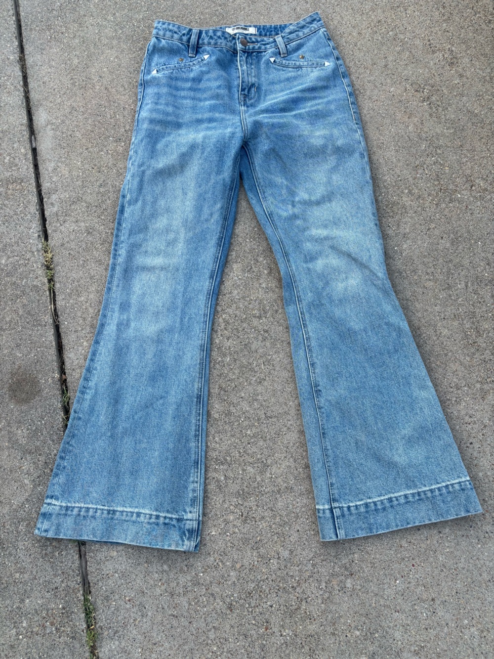 Rock & Roll Cowgirl Light Blue Flare Jeans